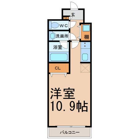 新栄町駅 徒歩10分 10階の物件間取画像